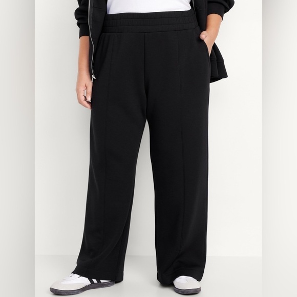 NWT! Black High-Waisted Bounce Fleece Wide-Leg Pants - Size 2X💙 - Picture 1 of 10